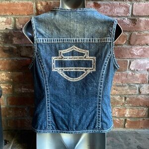 Harley Davidson denim vest size medium